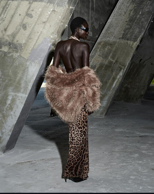 Leopar maxi dress